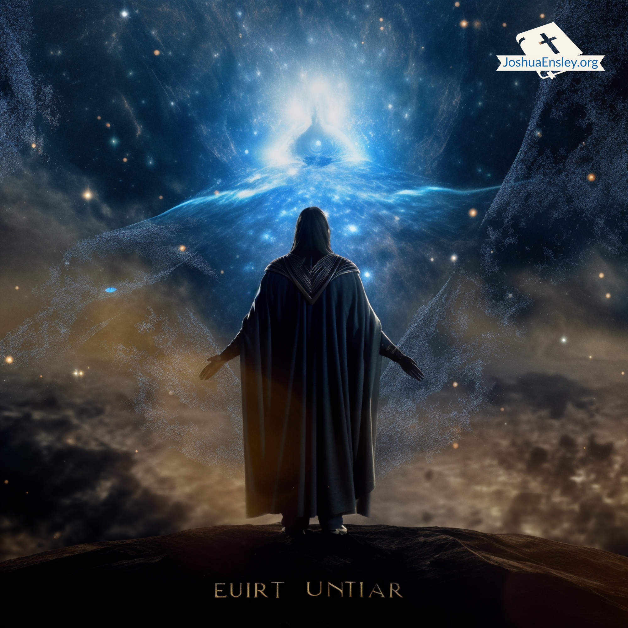 eru iluvatar from the Silmarillion creating the universe, celestial background, no contrast, sharp focus, cinematic photography
